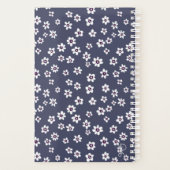 Floral blanc sur planneur bleu denim (Dos)