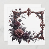 Floral Blank Invitation Faire-part (Devant / Derrière)