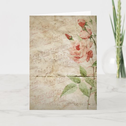  Floral Blank Notecard Kaart (Voorkant)