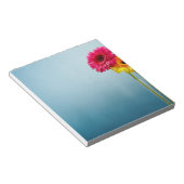 Floral blauw notitieblok (Schuin)