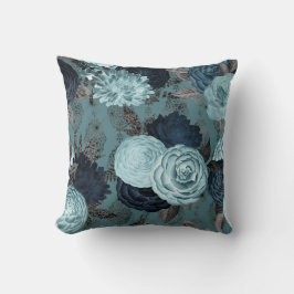  FLORAL BLAUWE HAMPTONS CUSHION KUSSEN
