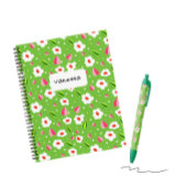 Floral Blauwe Inkt Pen