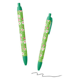 Floral Blauwe Inkt Pen