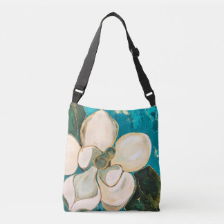 Floral Blauwgroen Magnolia Cross-body Tas