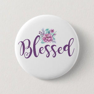 Floral Blessed Ronde Button 5,7 Cm