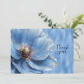 Floral bleu agrandi sur Merci bleu brillant (Debout devant)