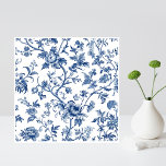 Floral bleu Art Vintage français<br><div class="desc">Apportez une touche d'élégance française classique dans votre maison avec ce carrelage bleu en céramique fleurie. Doté d'un magnifique design floral d'inspiration française sur un arrière - plan blanc immaculé, ce carrelage respire le style intemporel et le raffinement. Parfait pour les installations murales, les accents d'arrière-plan ou les projets décoratifs,...</div>