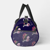 Floral bleu avec /Nom Imprimer Couper Sac à coudre (Droite)