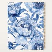 Floral bleu Chinoiserie Nom Fleur Moderne Non daté (Dos)