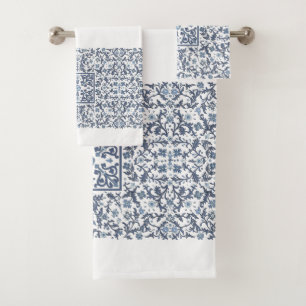 Floral bleu de denim