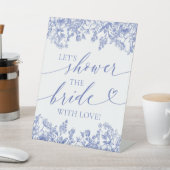 Floral Bleu Douchons la mariée avec signe d'amour (In SItu)