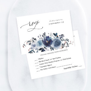 Floral bleu et marine w Repas RSVP