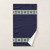 Floral bleu foncé (Serviette à main)