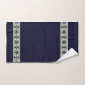 Floral bleu foncé (Serviette à main)