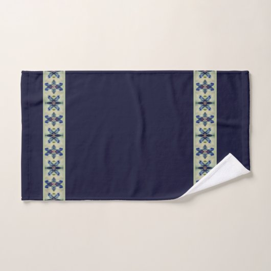 Floral bleu foncé (Serviette à main)