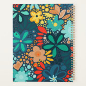 Floral bleu foncé moderne (Dos)