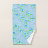Floral bleu imprimé (Serviette à main)
