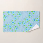 Floral bleu imprimé (Serviette à main)
