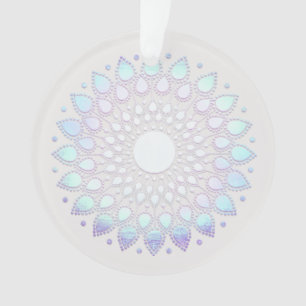 Floral bleu moderne Lotus Mandala