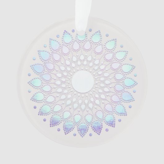 Floral bleu moderne Lotus Mandala (devant)