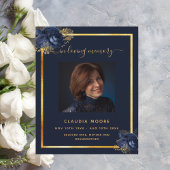 Floral bleu or photo programme funéraire