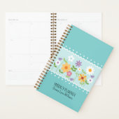 Floral bleu personnalisable (Devant avec enveloppe)