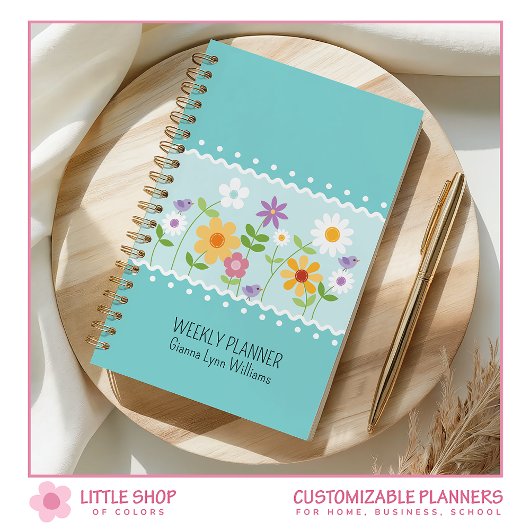 Floral bleu personnalisable