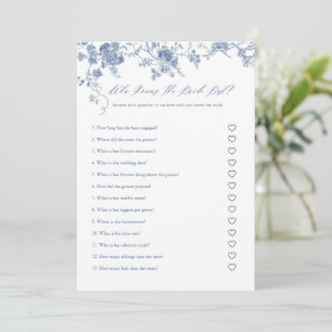 Floral Bleu Qui Connaît La Mariée Meilleures Carte