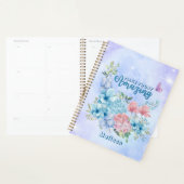 Floral bleu violet moderne (Devant avec enveloppe)