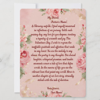 Floral Bliss 💖 carte ✨ Saint Valentin