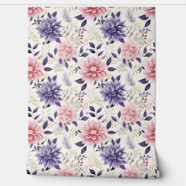 Floral Bliss Petite - Paarse, Roze, Beige - Glam Behang