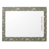 Floral Blocnote, Cute Feminine Blocnote, Modern Pa Notitieblok (Voorkant)