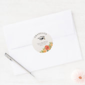 Floral Bloom Afstuderen Sticker (Envelop)