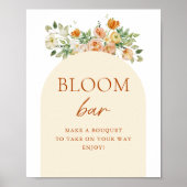 Floral Bloom Bar Digitaal bord Poster (Voorkant)