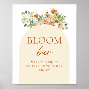 Floral Bloom Bar Digitaal bord Poster