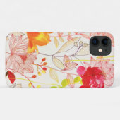 Floral Bloom Blush Gold Sun Pink Waterverf Case-Mate iPhone Case (Achterkant (horizontaal))