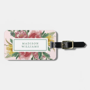 Floral Blooming Flowers Bagagelabel