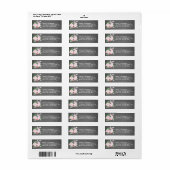 Floral Blooms Chalkboard retour adreslabel Etiket (Full Sheet)
