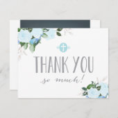 Floral Blooms Religieuze Hartelijk dank Bedankkaart (Voorkant / Achterkant)