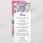 Floral Blossom Menu Kaart (Voorkant / Achterkant)