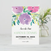 Floral Blossom sparen de Uitnodiging van de Datum (Staand voorkant)