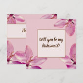 Floral Blossoms Serez-vous ma carte fleurie (Devant / Derrière)