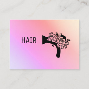 *~* Floral Blow Hair Dryer Flower Ombre Pastel AP6 Visitekaartje