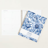 Floral Blue Chinoiserie Fleur Custom Bridesmaid (Devant avec enveloppe)