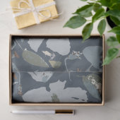 Floral Blue Clematis Flowers Tissuepapier (Geschenk)