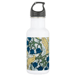 Floral Blue Flowers Lily Valley herhaling Waterfles