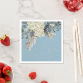 Floral Blue Gold Elegant Birthday Servet (Insitu)