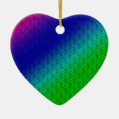 Floral Blue Green Rainbow Gradient Diagonal Blend Keramisch Ornament (Voorkant)