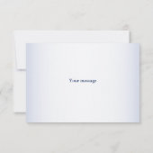 Floral Blue Grey White Rustic Bedankkaart (Achterkant)