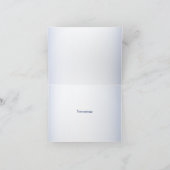 Floral Blue Grey White Rustic Bedankkaart (Binnen)